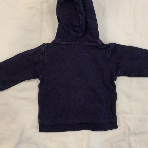 Jacadi Baby Boy Navy Blue Zip Up Hoodie - 12 Months - Picture 4 of 7